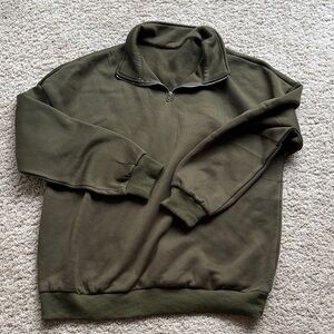 Olive Green Zip-Up
